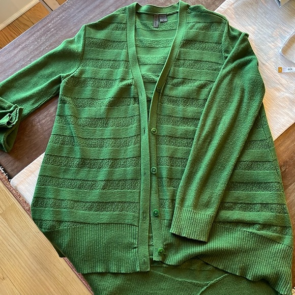 Anthropologie Sweaters - Left of Center x Anthropologie green textured cardigan